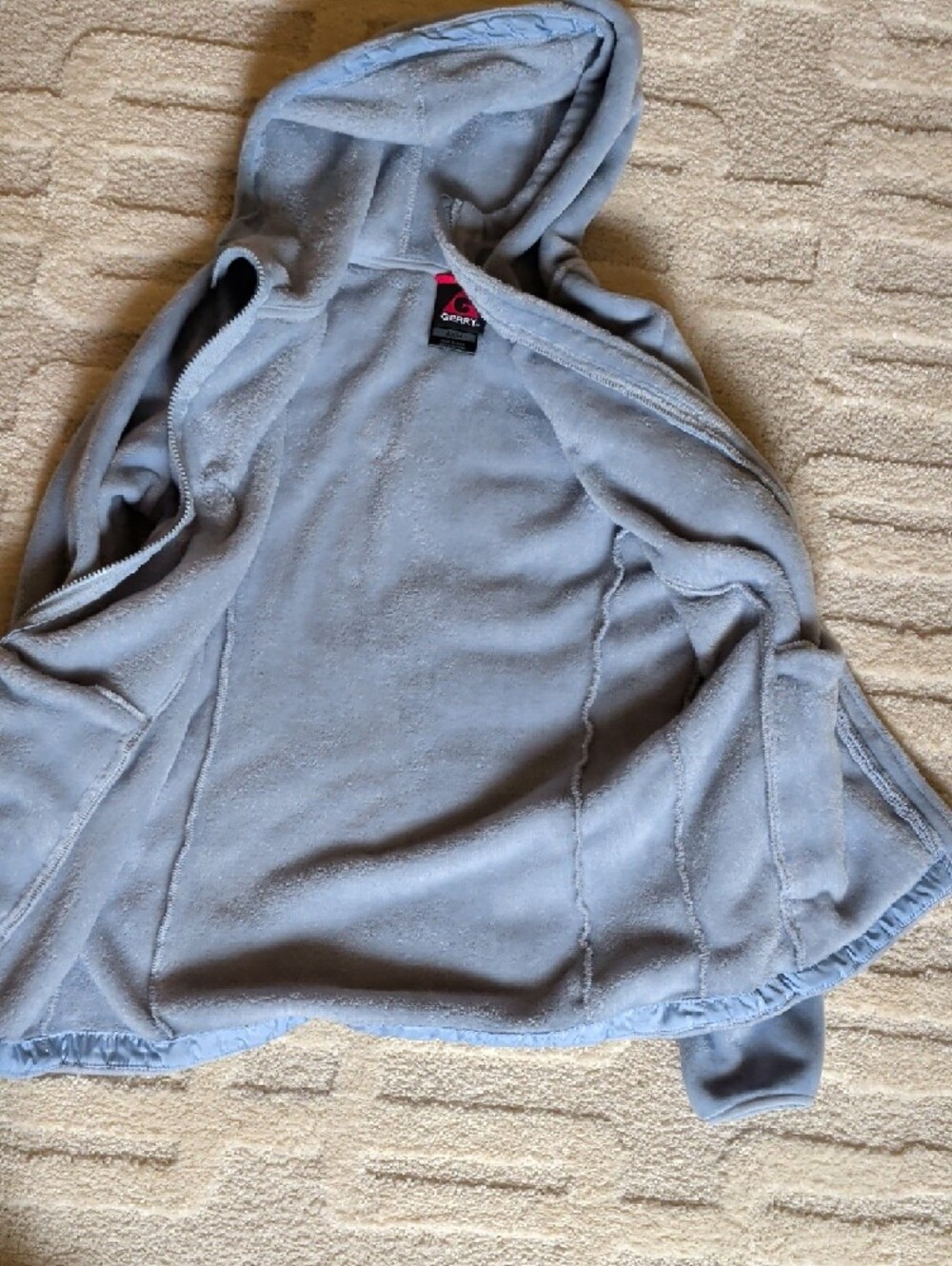 Gerry Pale Blue Hooded Teddy Fleece Jacket - Picture 5 of 6